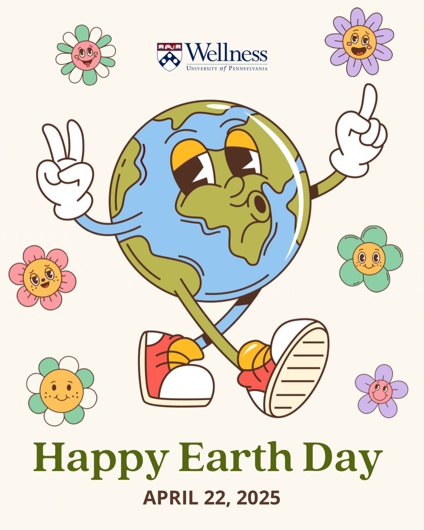 Happy Earth Day from Wellness at Penn! Celebrate by joining an #EarthWeekatPenn event (@pennsustainability) and exploring how you can take action for our planet—today and every day.